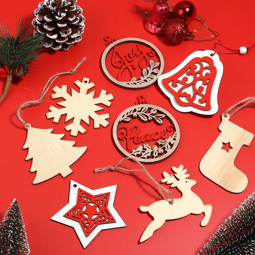 6-10pcs/lot Christmas Natural Wooden Pendants ChristmasTree Hanging Ornaments For Noel Tree Decorations DIY Painting Gifts
6-10pcs/lot Christmas Natural Wooden Pendants ChristmasTree Hanging Ornaments For Noel Tree Decorations DIY Painting Gifts