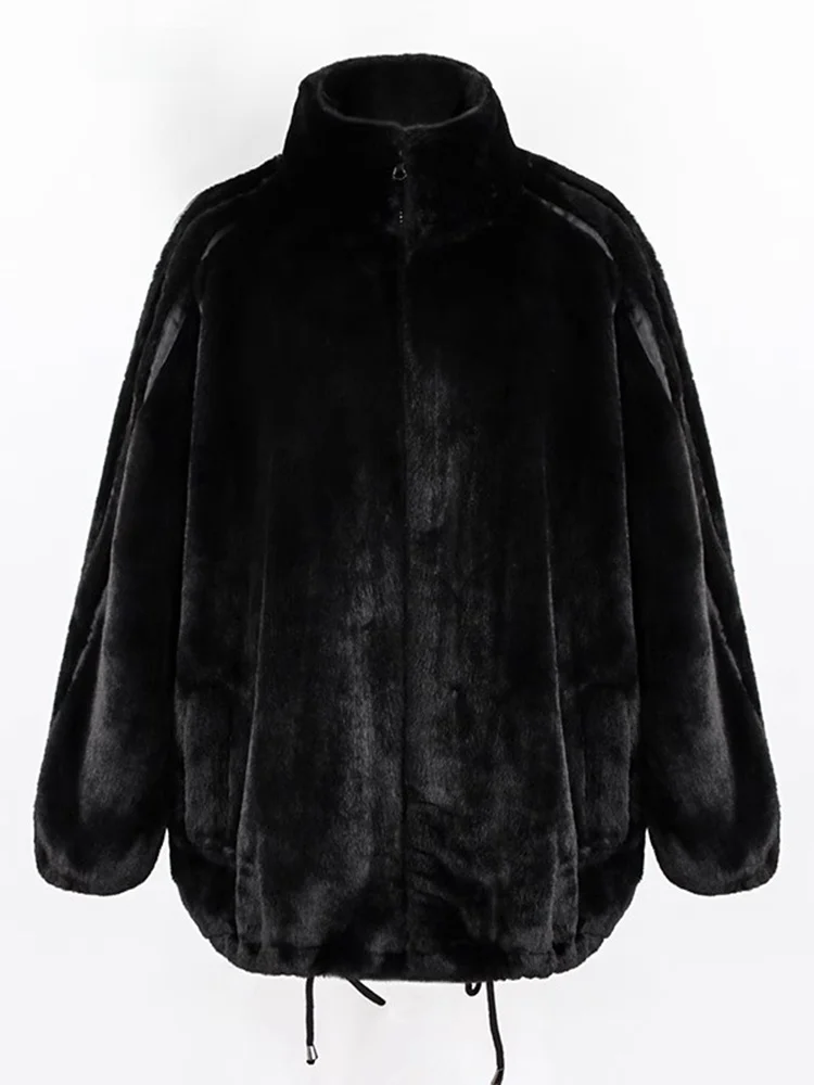 Nerazzurri Casual Loose Women's Black Fur Coat Winter Youth Style Rabbit Fur Simulation Long Sleeve Zipper Design Fashionable
Nerazzurri Casual Loose Women's Black Fur Coat Winter Youth Style Rabbit Fur Simulation Long Sleeve Zipper Design Fashionable