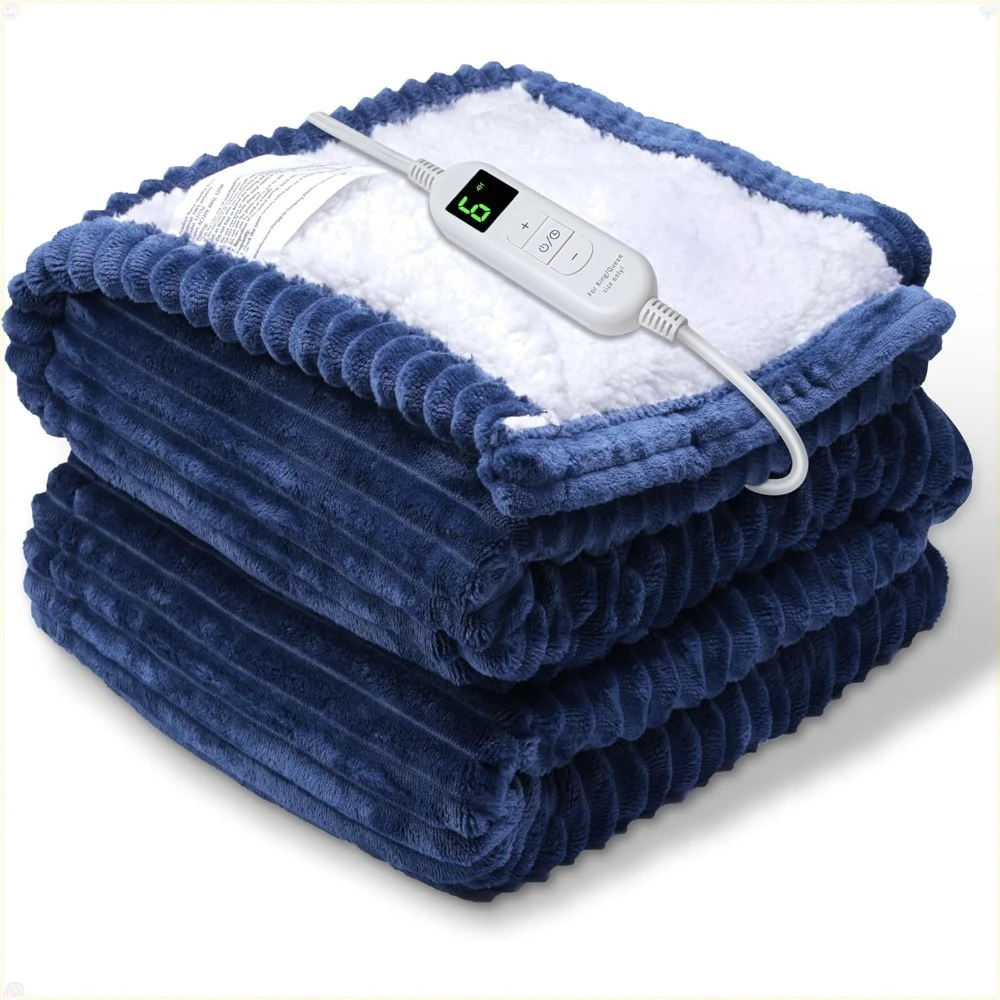 Одеяло с электрическим подогревом, Одеяло с подогревом, 4 настройками таймера и 6 настройками нагрева, лучшая зима (50x60 дюймов, темно-синий)
Одеяло с электрическим подогревом, Одеяло с подогревом, 4 настройками таймера и 6 настройками нагрева, лучшая зима (50x60 дюймов, темно-синий)