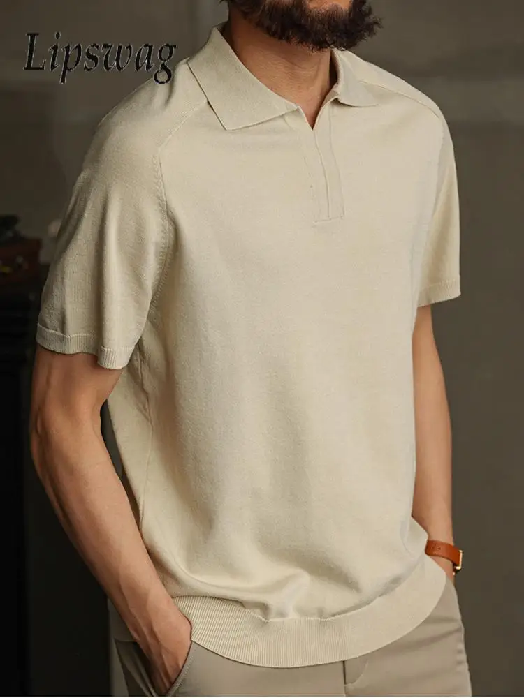 Pure Color Turndown Collar Zipper Polo Shirts Men Summer Daily Leisure Slim Tops Streetwear New Casual Mens Polos Knitted Shirt
Pure Color Turndown Collar Zipper Polo Shirts Men Summer Daily Leisure Slim Tops Streetwear New Casual Mens Polos Knitted Shirt