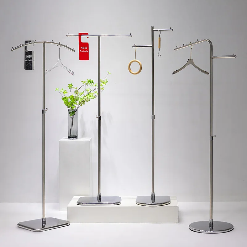 Clothing store display rack Floor-to-ceiling stainless steel silver simple display rack Women's clothing Nakajima shelf
Clothing store display rack Floor-to-ceiling stainless steel silver simple display rack Women's clothing Nakajima shelf