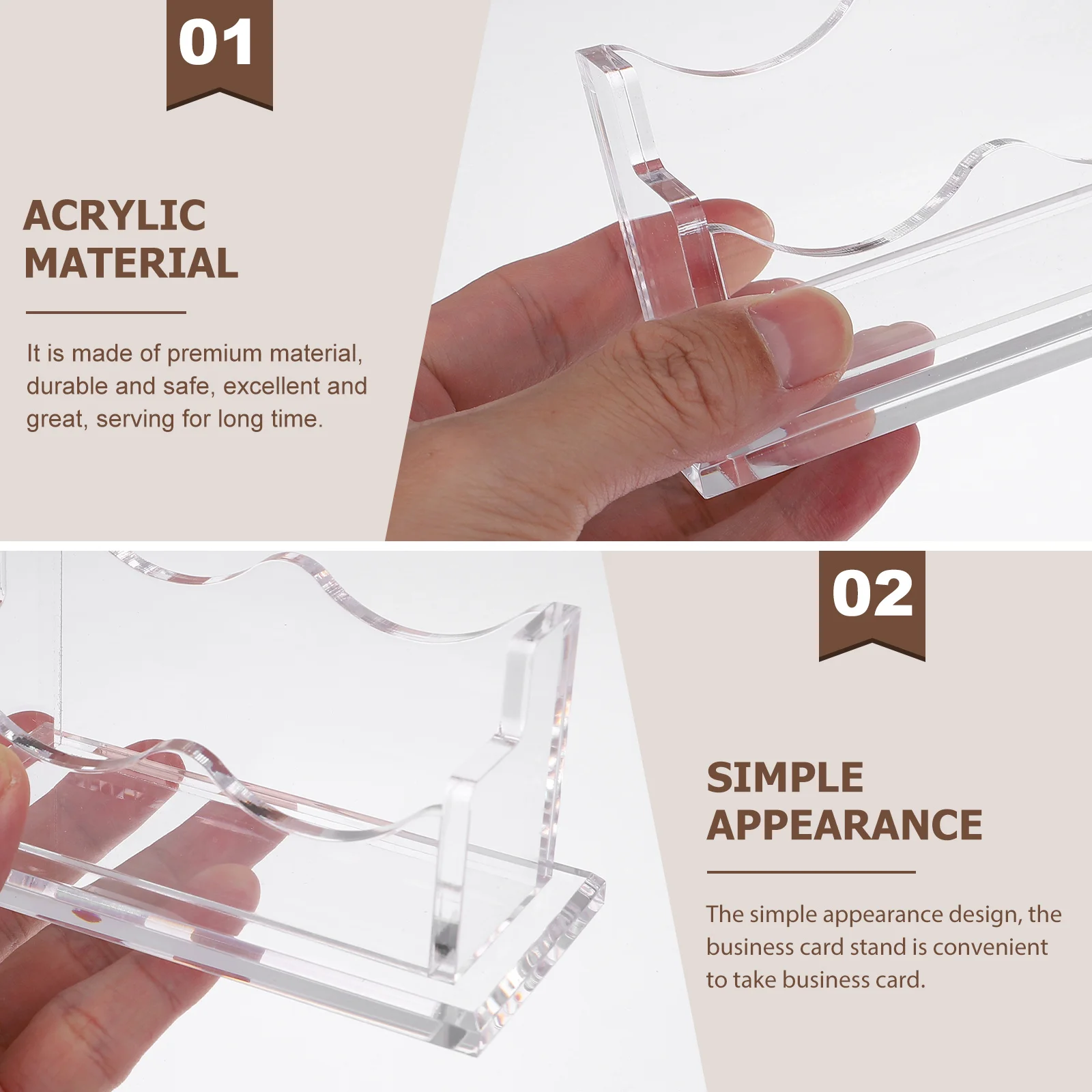 Clip Business Card Display Stand Office Holder for Desk Acrylic Transparent Desktop
Clip Business Card Display Stand Office Holder for Desk Acrylic Transparent Desktop
