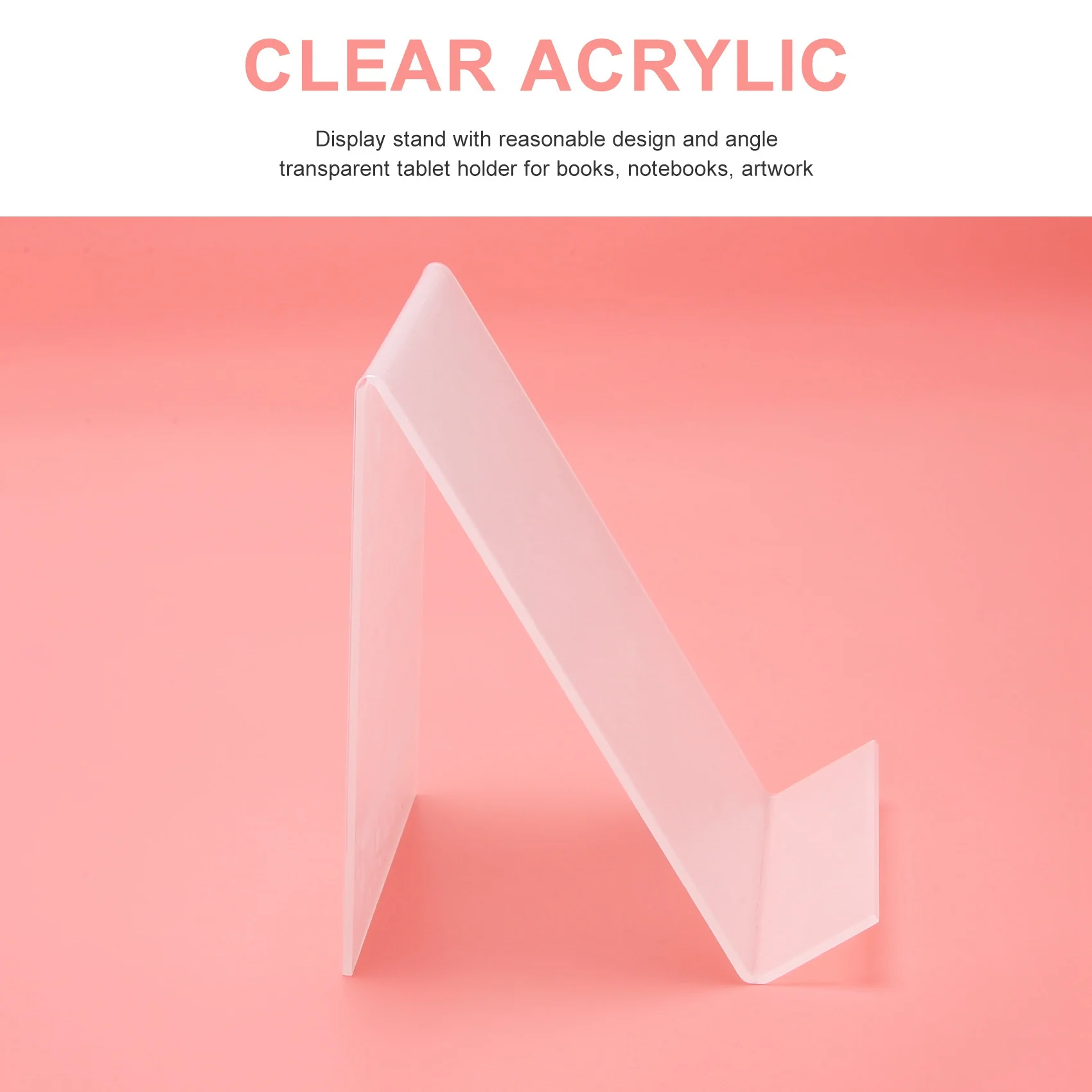 Acrylic Book Stand with Ledge,Transparent Acrylic Display Easel, Clear Tablet Holder for Books,Notebooks,Artworks
Acrylic Book Stand with Ledge,Transparent Acrylic Display Easel, Clear Tablet Holder for Books,Notebooks,Artworks