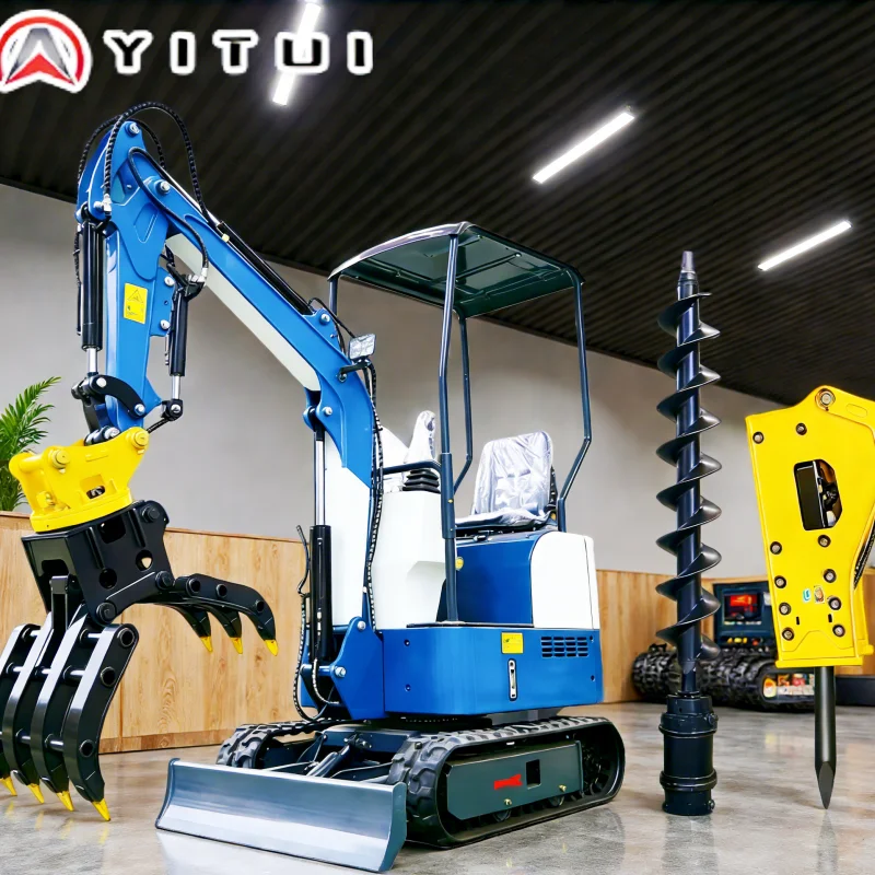 Индивидуальный мини-экскаватор — сертифицирован CE для европейского рынка Многофункциональный мини-экскаватор — сине-белые насадки в комплекте
Индивидуальный мини-экскаватор — сертифицирован CE для европейского рынка Многофункциональный мини-экскаватор — сине-белые насадки в комплекте