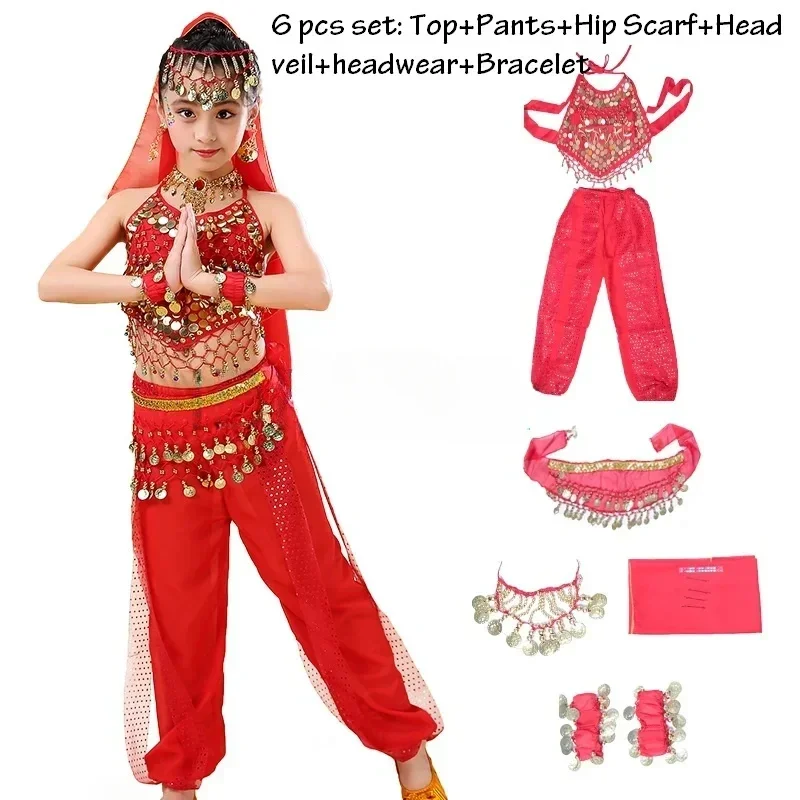 6pcs bollywood oriental belly dance costumes set professional girls kids Child wear clothes sari indian dress dancing bellydance
6pcs bollywood oriental belly dance costumes set professional girls kids Child wear clothes sari indian dress dancing bellydance