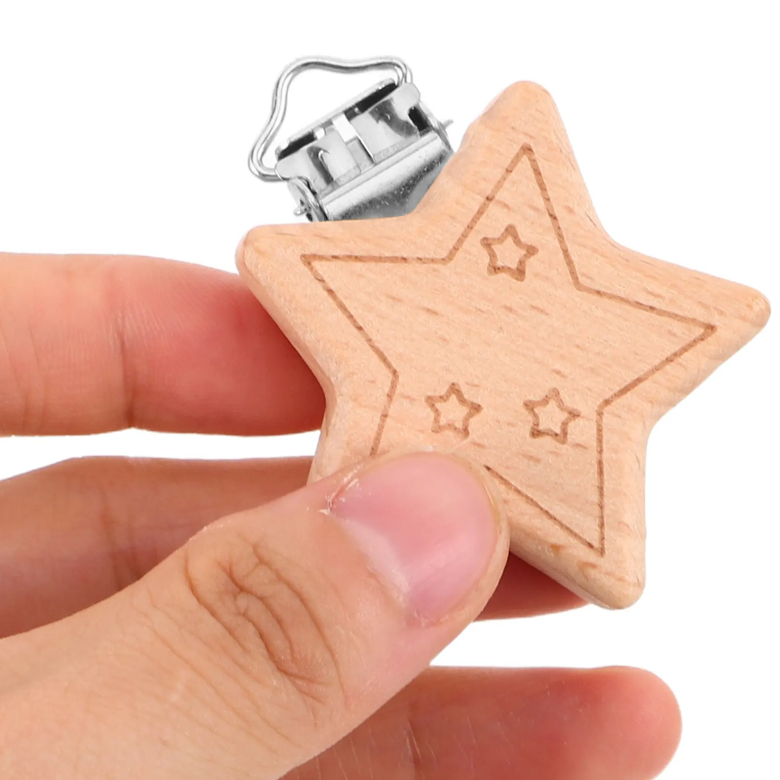 5Pcs Wooden Pacifier Clip Natural Beech Wood Star-Shaped Baby Accessory Pacifier Holder Chain Teething Clip Dummy Clips
5Pcs Wooden Pacifier Clip Natural Beech Wood Star-Shaped Baby Accessory Pacifier Holder Chain Teething Clip Dummy Clips