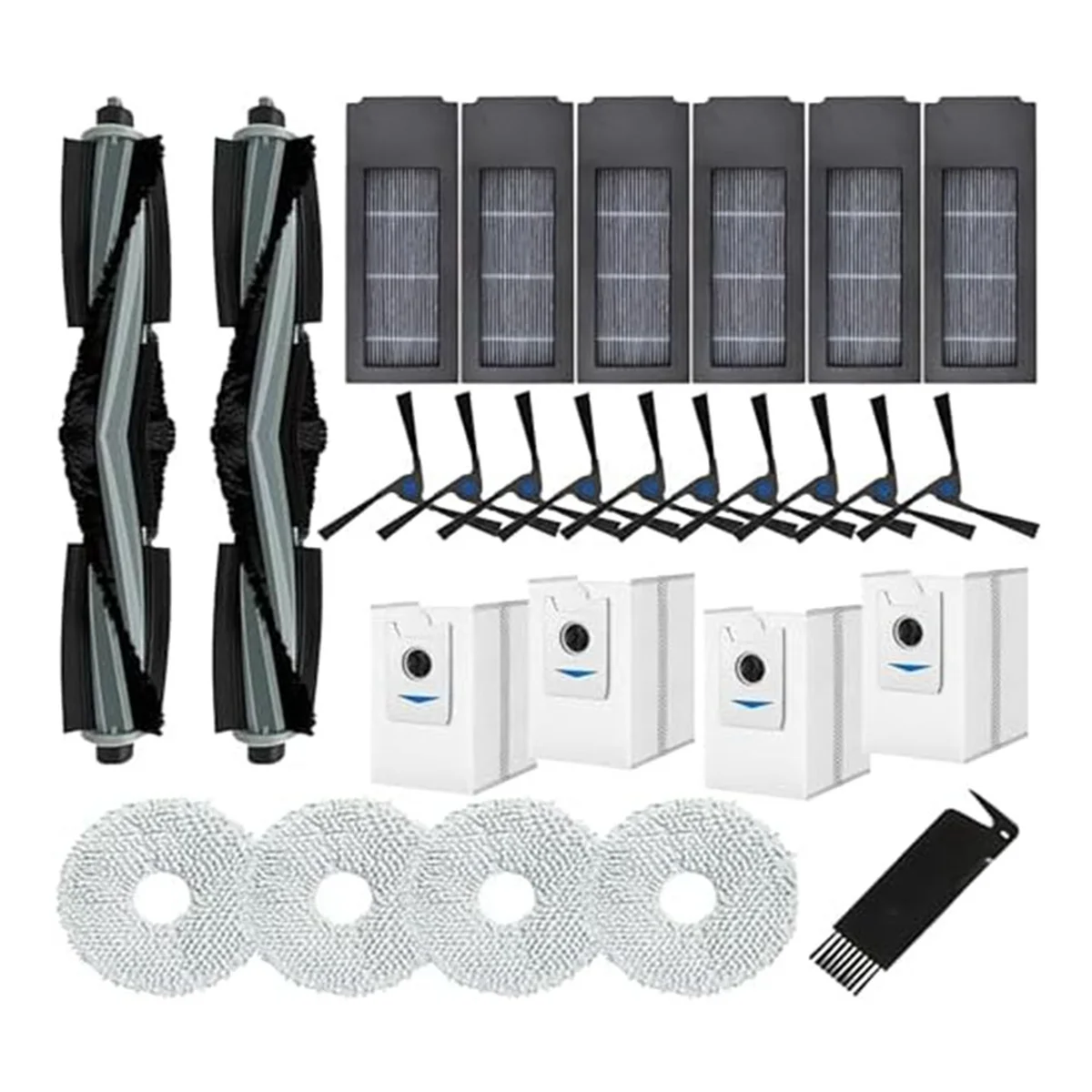 Accessories Compatible for Deebot X2 Omni/X2/X2 Pro/DEX86 Cleaner Filters, Side Brushes, Mop Pads Roller Brush
Accessories Compatible for Deebot X2 Omni/X2/X2 Pro/DEX86 Cleaner Filters, Side Brushes, Mop Pads Roller Brush