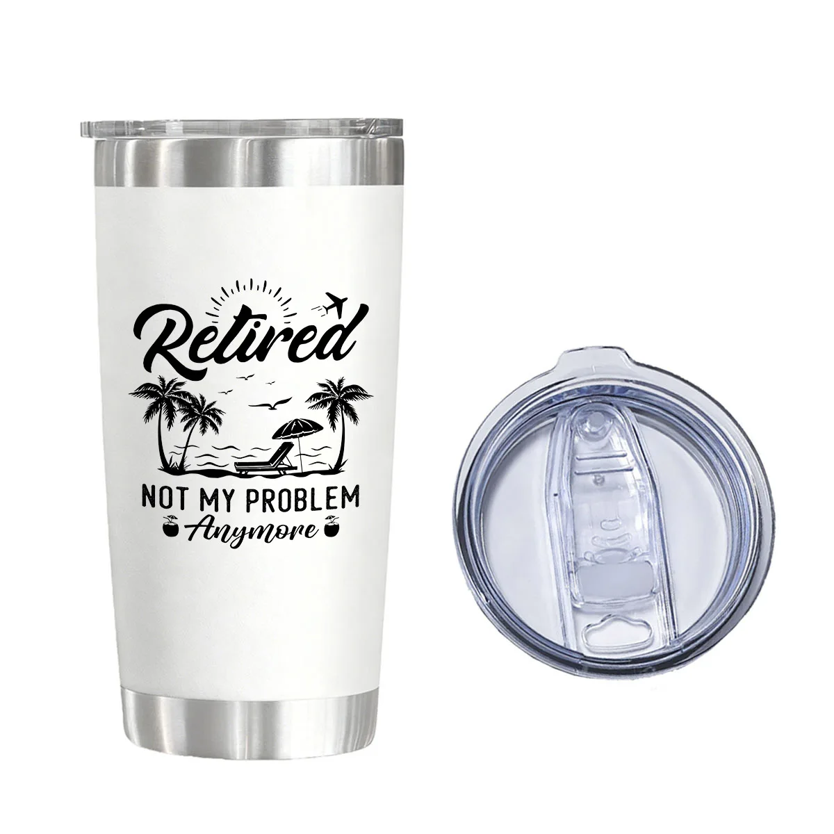 Retired Not My Problem Anymore Beach Life Vacuum Flask 20 oz - Retirement Gift Insulated Water Glass
Retired Not My Problem Anymore Beach Life Vacuum Flask 20 oz - Retirement Gift Insulated Water Glass