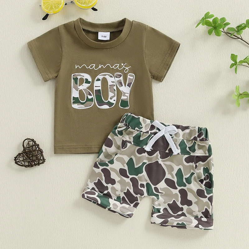 Baby Clothes Sets 2Pcs Boys Summer Shorts Sets Short Sleeve O Neck Letter Print Tops and Camouflage Shorts Cotton Outfits 0-3Y
Baby Clothes Sets 2Pcs Boys Summer Shorts Sets Short Sleeve O Neck Letter Print Tops and Camouflage Shorts Cotton Outfits 0-3Y