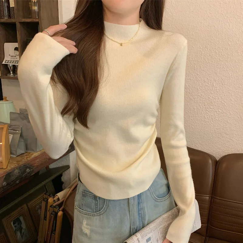 Вязаный свитер, женские пуловеры, новый вязаный свитер с длинным рукавом и воротником-стойкой, пуловер, женские топы, свитера Sueters De Mujer Q1531
Вязаный свитер, женские пуловеры, новый вязаный свитер с длинным рукавом и воротником-стойкой, пуловер, женские топы, свитера Sueters De Mujer Q1531