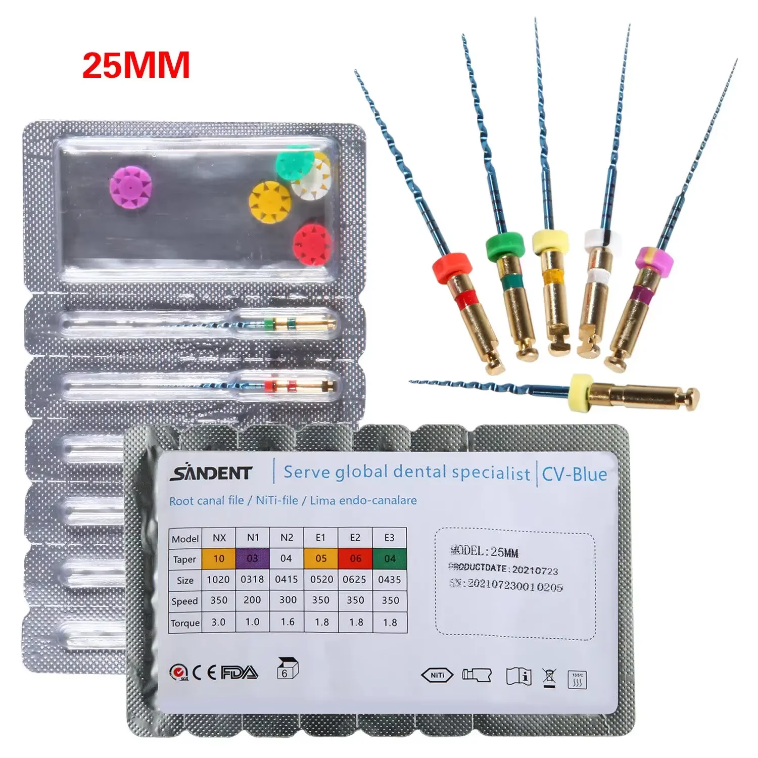 6pcs/1Pack Dental NiTi Super Rotary Files for Endodontic Endo Motor Root Canal 25mm
6pcs/1Pack Dental NiTi Super Rotary Files for Endodontic Endo Motor Root Canal 25mm