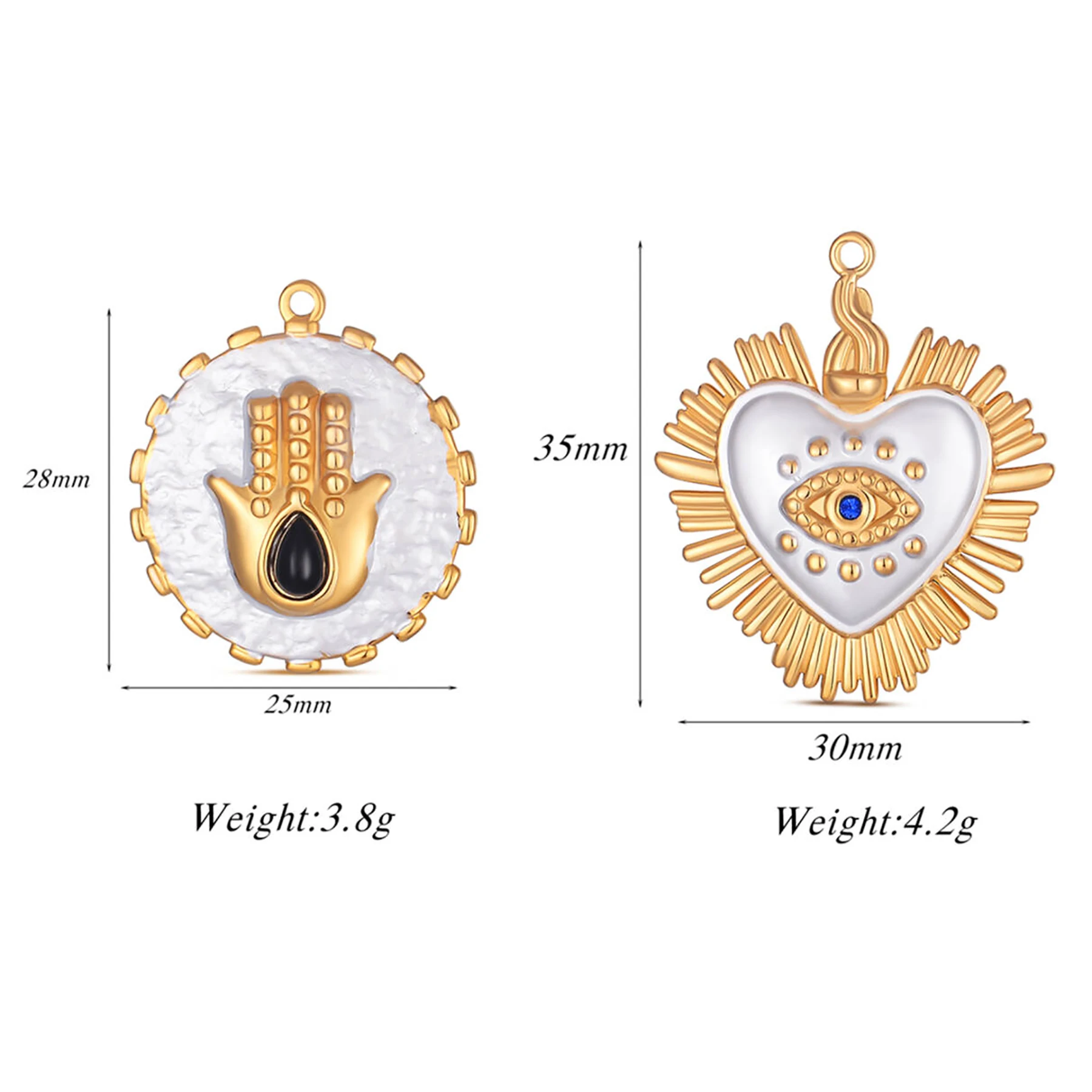 10 шт./лот, нержавеющая сталь, 18-каратное позолоченное злое глаз, сердце/круглая форма, подвеска-подвеска для изготовления ожерелья «сделай сам», поиск принадлежностей
10 шт./лот, нержавеющая сталь, 18-каратное позолоченное злое глаз, сердце/круглая форма, подвеска-подвеска для изготовления ожерелья «сделай сам», поиск принадлежностей