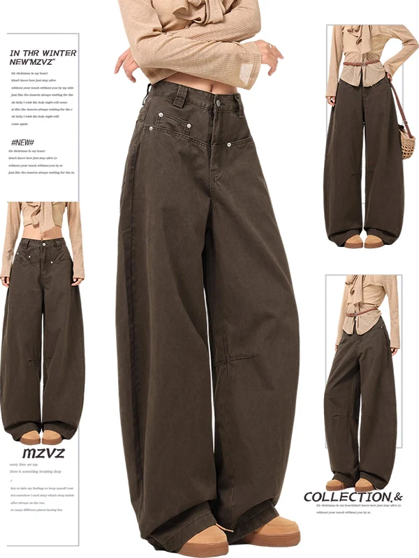 Женские джинсы-карго с высокой талией и прямыми штанинами, осенняя коллекция 2025, новые, цвет кофе, широкие штанины, повседневные брюки
Женские джинсы-карго с высокой талией и прямыми штанинами, осенняя коллекция 2025, новые, цвет кофе, широкие штанины, повседневные брюки