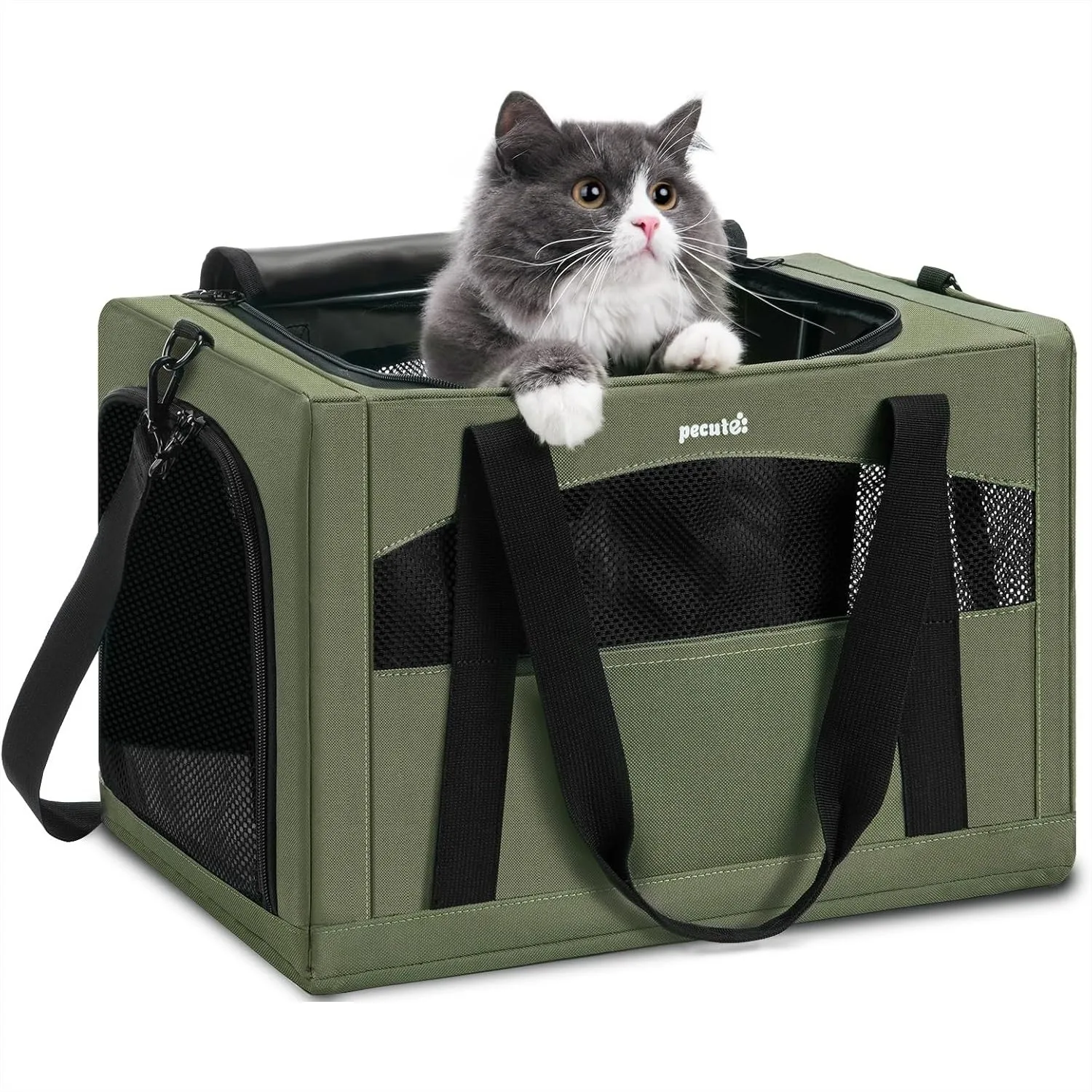 Cat Carrier for Travel, Soft-Sided Pet Carrier with Hidden Anxiety Relief Partition & Stable Steel Frame, Safe Cat Carrier Bag
Cat Carrier for Travel, Soft-Sided Pet Carrier with Hidden Anxiety Relief Partition & Stable Steel Frame, Safe Cat Carrier Bag