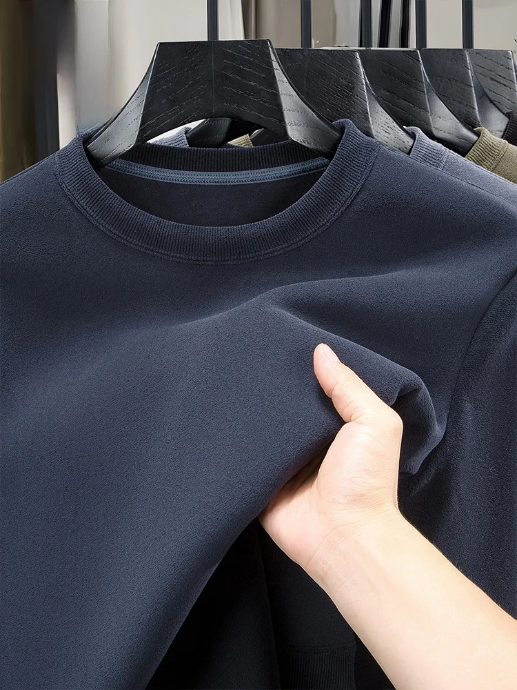 Lormen Men's Long Sleeve Sweatshirt Thickened Fleece Warm round Neck Versatile Base Layer Shirt Fashionable Casual Style
Lormen Men's Long Sleeve Sweatshirt Thickened Fleece Warm round Neck Versatile Base Layer Shirt Fashionable Casual Style
