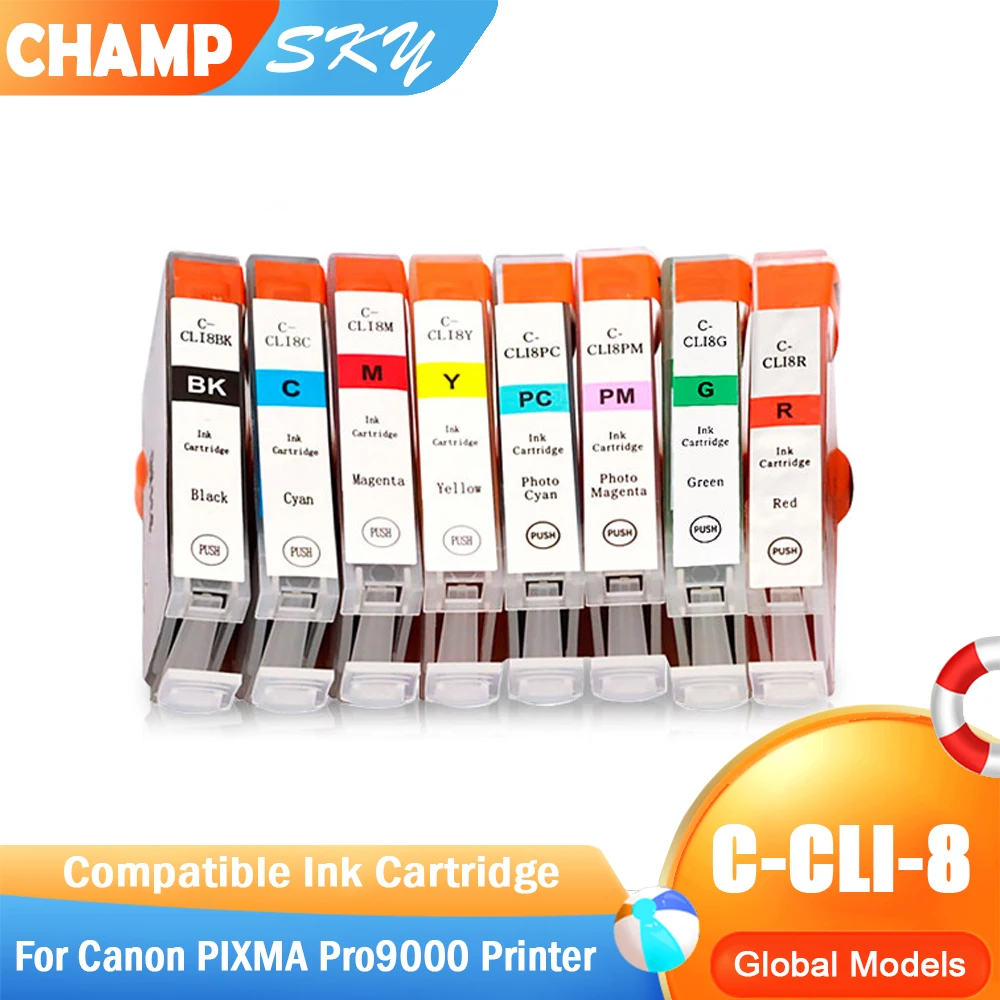 Compatible Ink Cartridges For CLI-8 CLI8 C-8 For Canon Pixma Pro9000 Pro-9000 printer
Compatible Ink Cartridges For CLI-8 CLI8 C-8 For Canon Pixma Pro9000 Pro-9000 printer