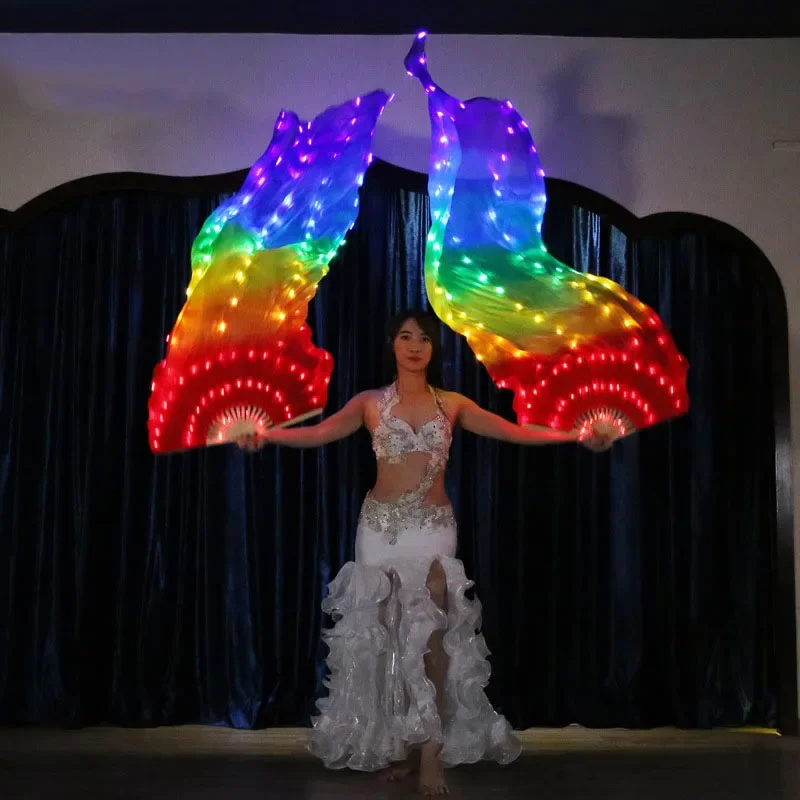 Belly Dance Costume Led Lighted Gradient Silk Fan Veil Bellydance Accessories LED 100% Silk Veil Fan
Belly Dance Costume Led Lighted Gradient Silk Fan Veil Bellydance Accessories LED 100% Silk Veil Fan
