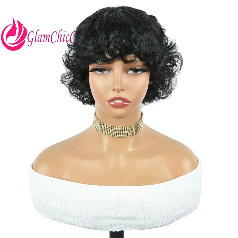 1b#2#4# Pixie Short Curly Human Hair Full Machine Wig Different Colors6InchBrazilian Virgin Remy180%Density for Women Daily Use
1b#2#4# Pixie Short Curly Human Hair Full Machine Wig Different Colors6InchBrazilian Virgin Remy180%Density for Women Daily Use