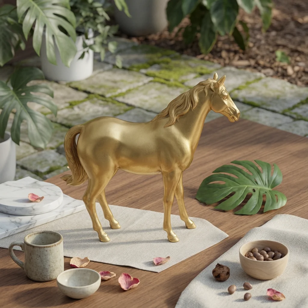 Brass Horse Figurine Gold-Toned Standing Horse Sculpture Home Decor Craft Piece Long-Lasting for Office Display
Brass Horse Figurine Gold-Toned Standing Horse Sculpture Home Decor Craft Piece Long-Lasting for Office Display
