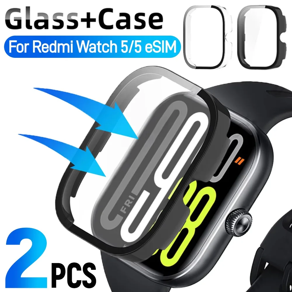 1-2pcs for Redmi Watch 5/5 ESIM Glass+Case Clear Tempered Glass Screen Protector Hard PC Protective Bumper Anti-Scratch Cover
1-2pcs for Redmi Watch 5/5 ESIM Glass+Case Clear Tempered Glass Screen Protector Hard PC Protective Bumper Anti-Scratch Cover