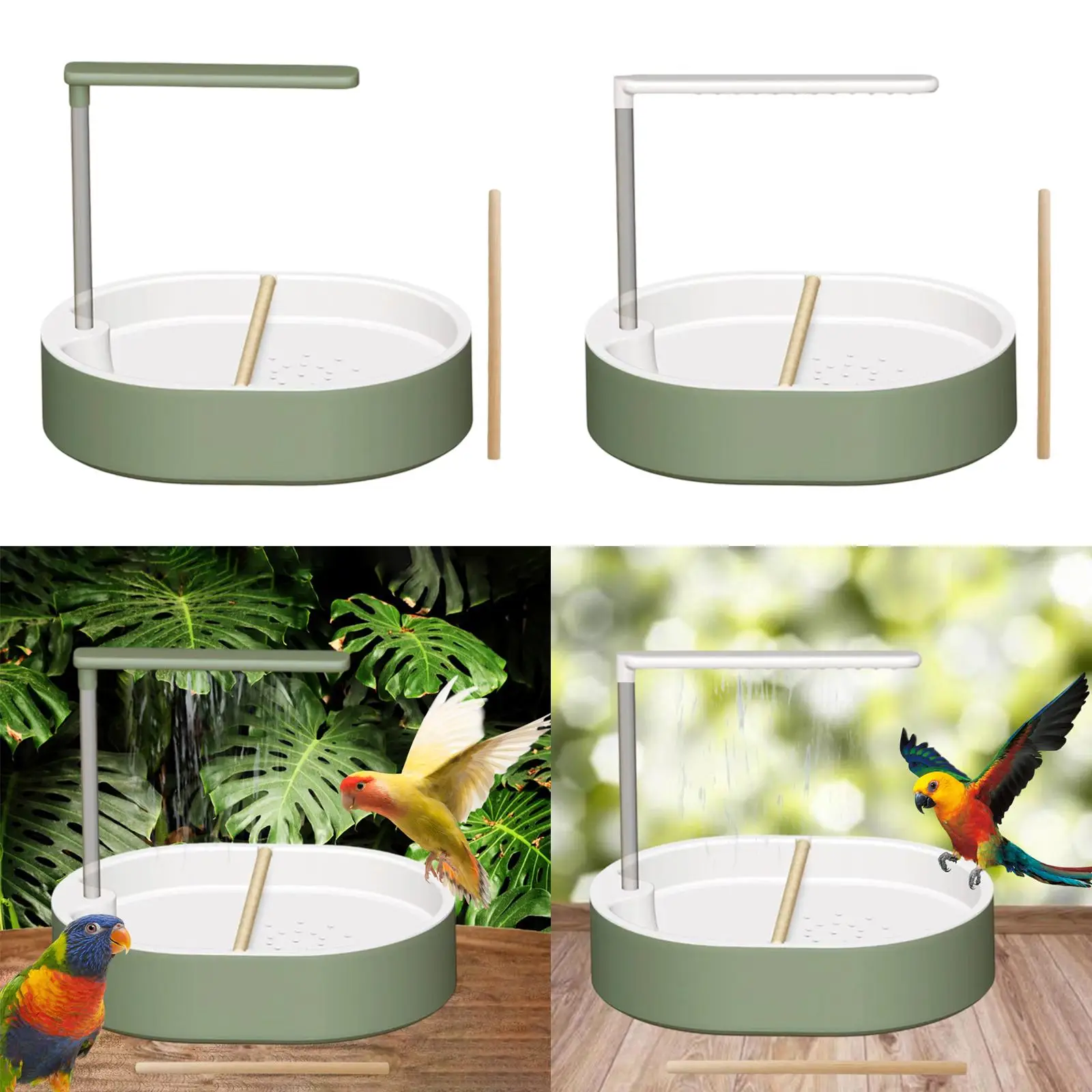 Bird Bath Automatic Parrot Bathtub PP Material Rain Like Shower Cage Accessory for Grooming Pet Cockatiels
Bird Bath Automatic Parrot Bathtub PP Material Rain Like Shower Cage Accessory for Grooming Pet Cockatiels