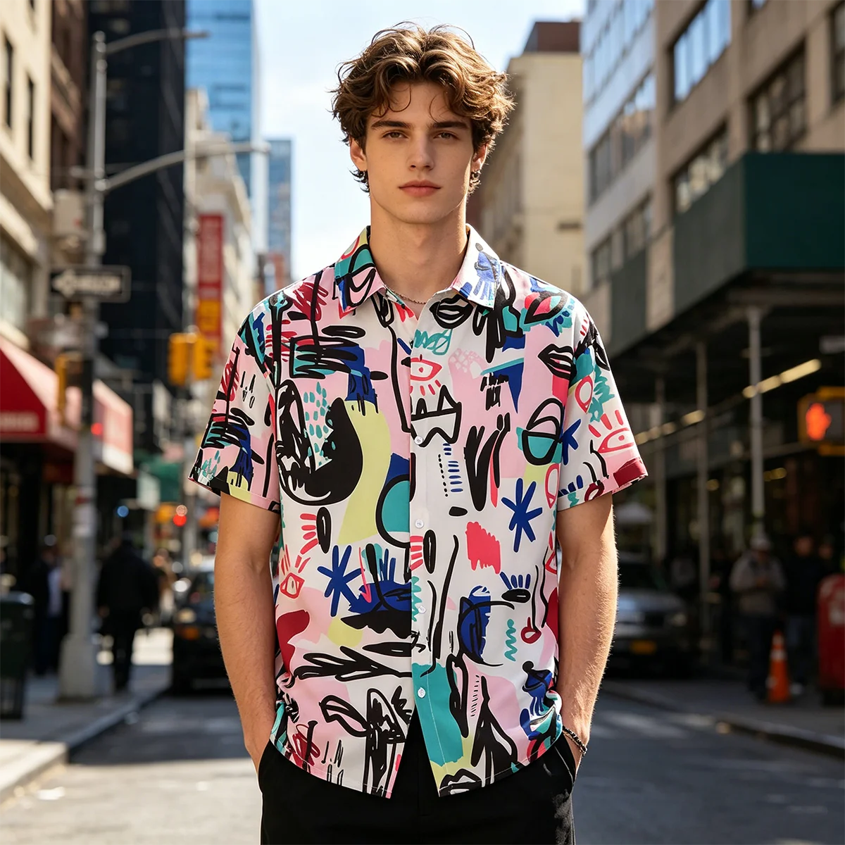 Y2K Streetwear Graffiti Shirt for Men Abstract Art Print Short Sleeve Hawaiian Shirt Summer Beach Top Tropical Vacation Clothes
Y2K Streetwear Graffiti Shirt for Men Abstract Art Print Short Sleeve Hawaiian Shirt Summer Beach Top Tropical Vacation Clothes