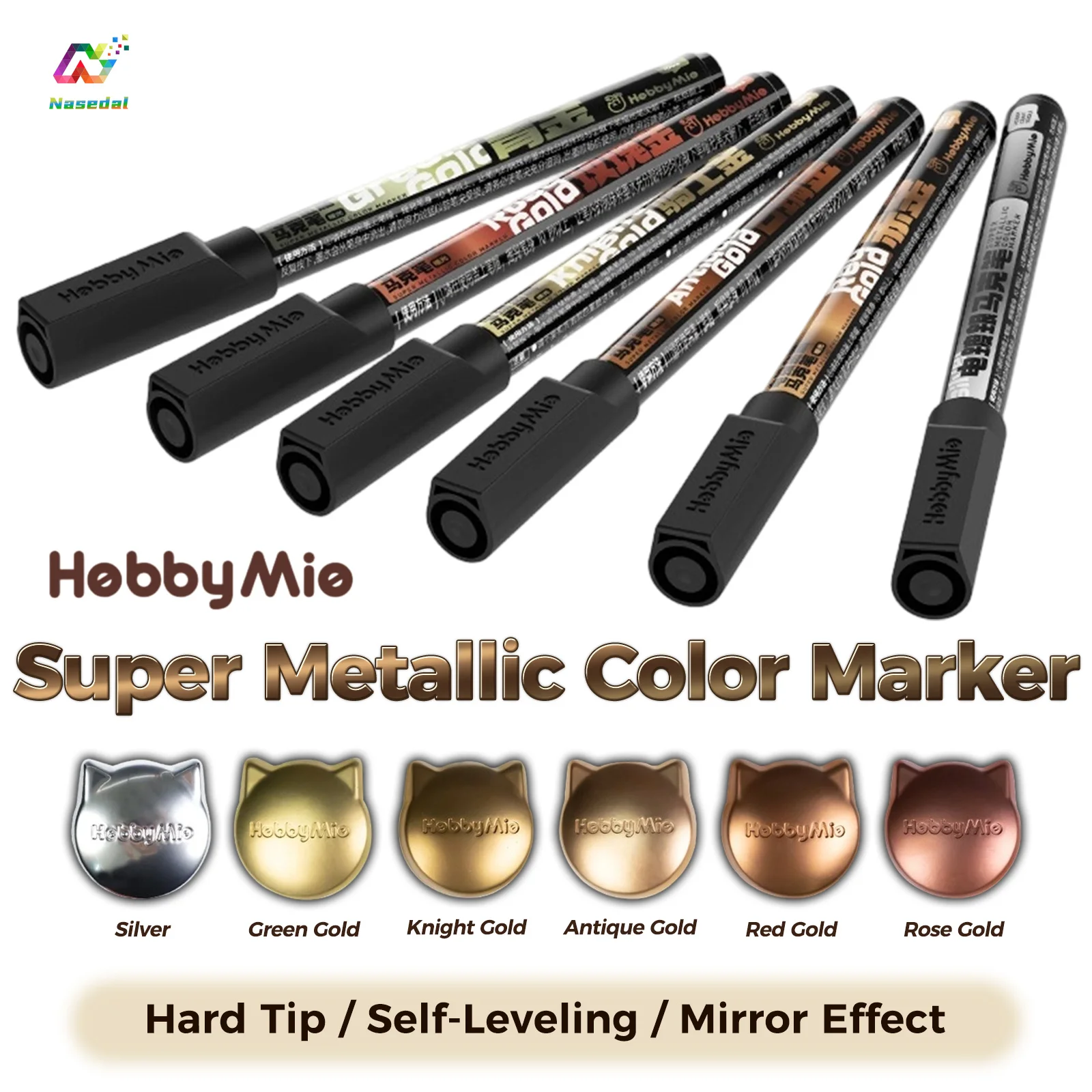 HobbyMio Electroplated Metallic Marker Pen Mirror Effect Hand Painted for Plastic Resin Metal Model Kit Oily Paint Pen Hobby DIY
HobbyMio Electroplated Metallic Marker Pen Mirror Effect Hand Painted for Plastic Resin Metal Model Kit Oily Paint Pen Hobby DIY
