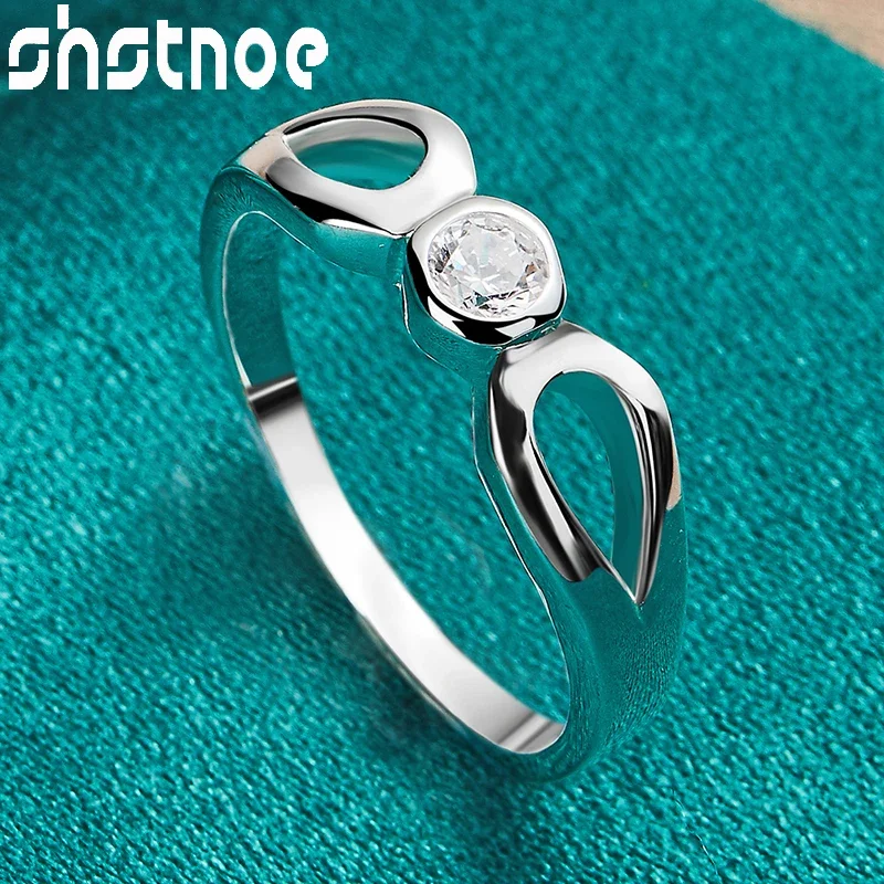 SHSTONE 925 Sterling Silver Ring Women’s Zircon Crystal Simple Rings Wedding Fashion High Quality Jewelry Birthday Party Gifts
SHSTONE 925 Sterling Silver Ring Women’s Zircon Crystal Simple Rings Wedding Fashion High Quality Jewelry Birthday Party Gifts