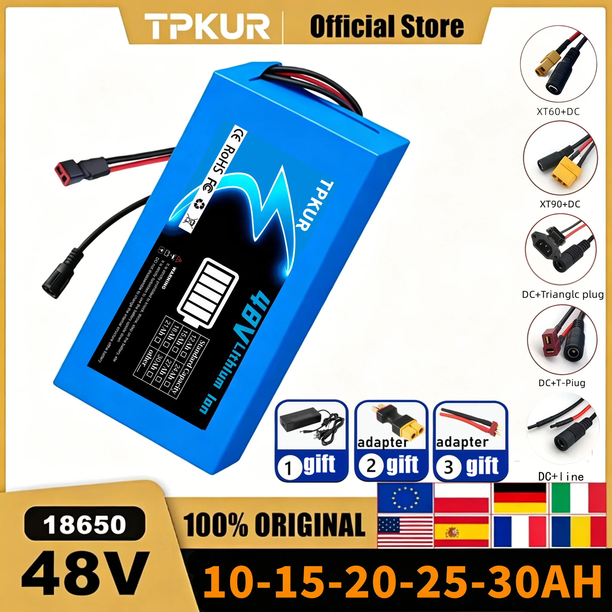 brand new18650 48V 10Ah 15Ah 20Ah 25Ah 30Ah Brand Lithium battery With BMS 100-1500W For E-Scooter Li-ion Battery Pack
brand new18650 48V 10Ah 15Ah 20Ah 25Ah 30Ah Brand Lithium battery With BMS 100-1500W For E-Scooter Li-ion Battery Pack