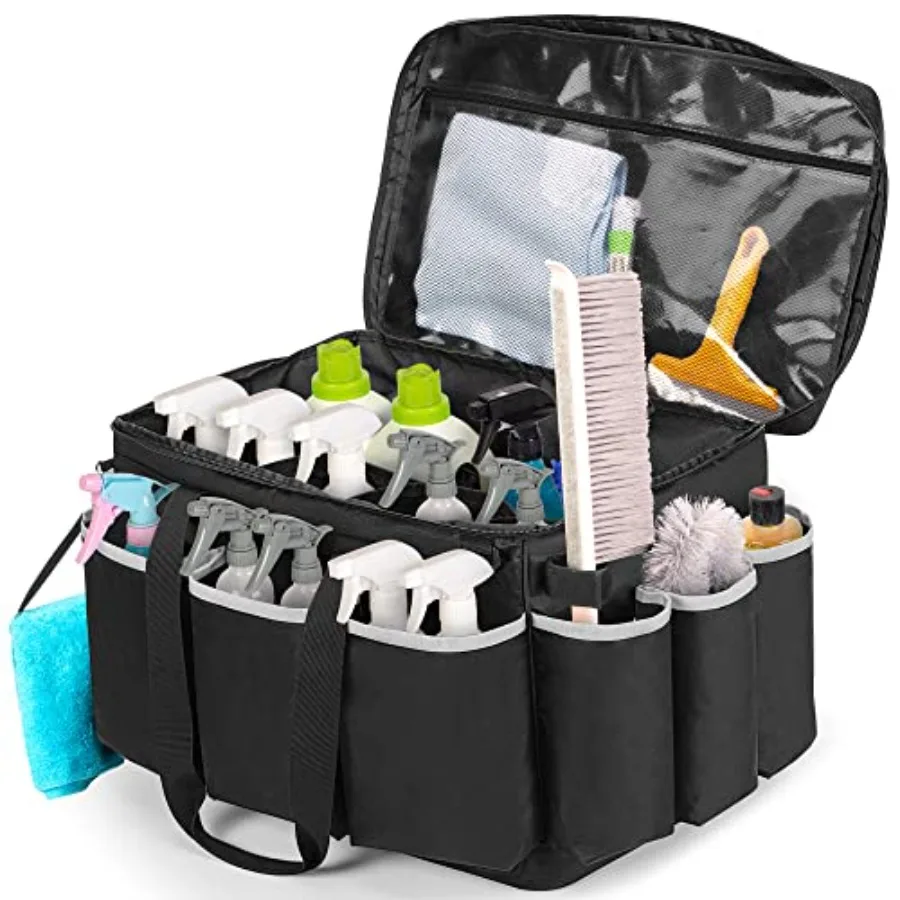 Extra-Large Cleaning Caddy with EVA Hard Bottom High Capacity Cleaning Supplies Organizer for Housekeeping and Home Work Cleane
Extra-Large Cleaning Caddy with EVA Hard Bottom High Capacity Cleaning Supplies Organizer for Housekeeping and Home Work Cleane