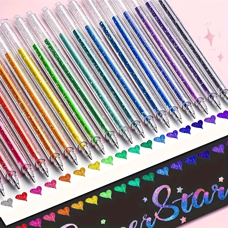 8/12/18 Colors Glitter Gel Pens 1.0MM color Gel Pen for School Office Coloring Book Journals Drawing Doodling DIY Art Markers
8/12/18 Colors Glitter Gel Pens 1.0MM color Gel Pen for School Office Coloring Book Journals Drawing Doodling DIY Art Markers