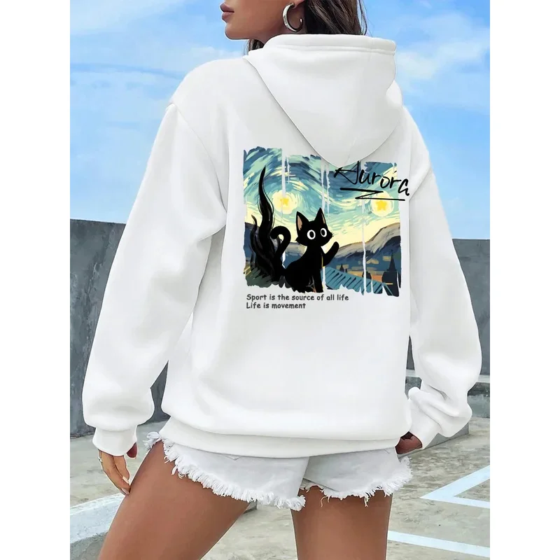 Женская толстовка с принтом, удобная, свободная, теплая, мягкая, повседневная
Женская толстовка с принтом, удобная, свободная, теплая, мягкая, повседневная