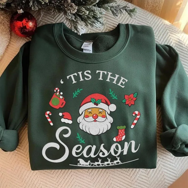 Tis The Season Christmas Sweatshirt Santa Pullover, Cozy Holiday Sweater, Festive Winter Gift Fashion Autumn and Winter Hoodie
Tis The Season Christmas Sweatshirt Santa Pullover, Cozy Holiday Sweater, Festive Winter Gift Fashion Autumn and Winter Hoodie