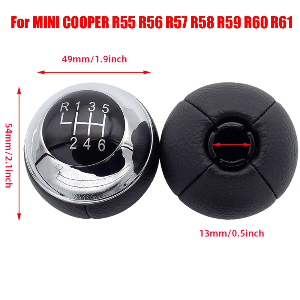5/6 Speed Gear Shift Knob Shifter Lever Leather Chrome for MINI COOPER R55 R56 R57 R58 R59 R60 R61 Transmission Gear Shift Knob
5/6 Speed Gear Shift Knob Shifter Lever Leather Chrome for MINI COOPER R55 R56 R57 R58 R59 R60 R61 Transmission Gear Shift Knob