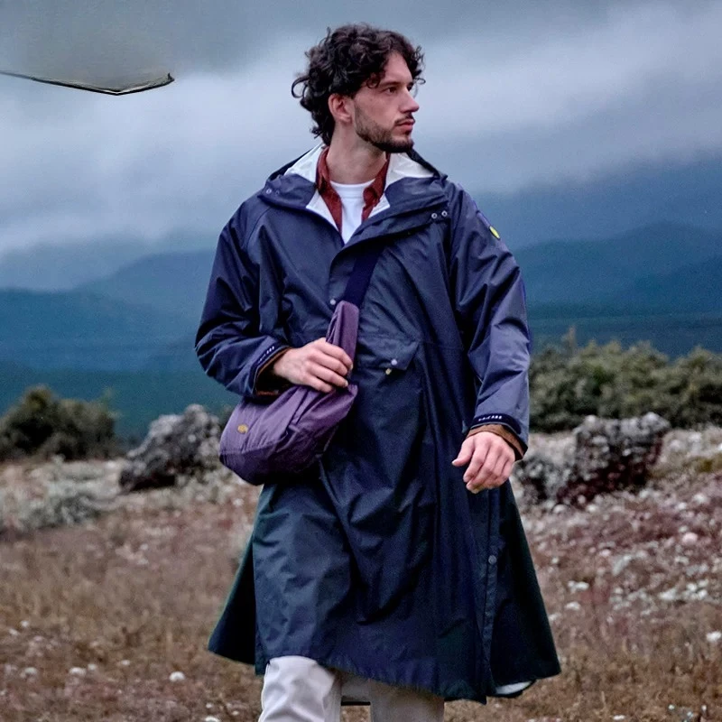 Functional retro windproof jacket men's and women's long waterproof raincoat
Functional retro windproof jacket men's and women's long waterproof raincoat