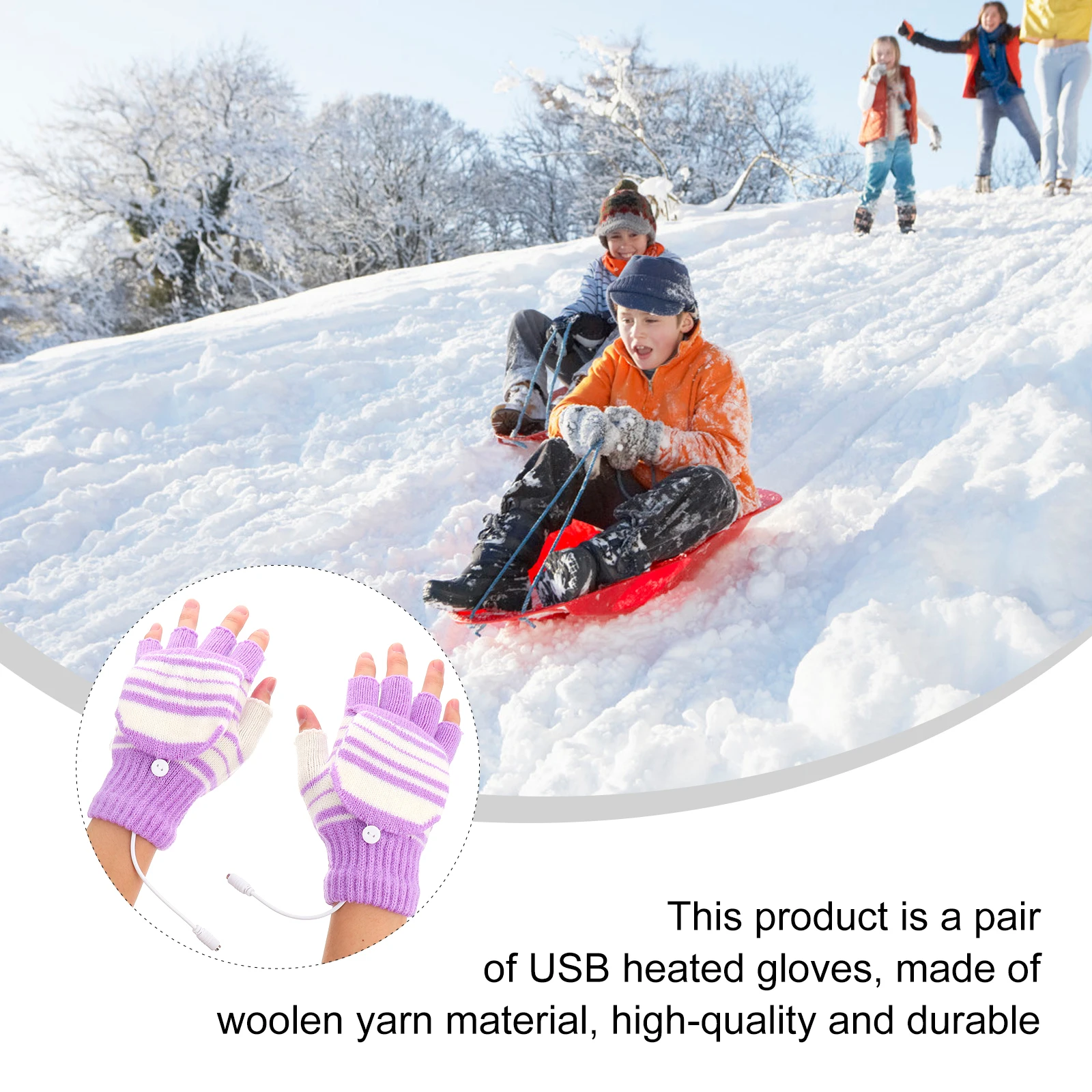 Heated Gloves Unisex Warm Knitting Rechargeable Batteries Electric Yarn USB Heating Winter Warmer Fingerless Mittens Outdoor
Heated Gloves Unisex Warm Knitting Rechargeable Batteries Electric Yarn USB Heating Winter Warmer Fingerless Mittens Outdoor
