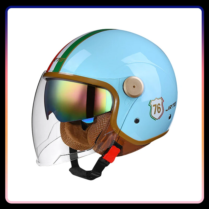 DOT ECE Approved Retro 3/4 Open Face Motorcycle Helmet Daul Lens Lightweight Adult Men Women Vintage Jet Helmet Semi-open Helmet
DOT ECE Approved Retro 3/4 Open Face Motorcycle Helmet Daul Lens Lightweight Adult Men Women Vintage Jet Helmet Semi-open Helmet