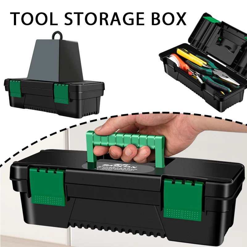 Portable PP Hardware Toolbox Multifunctional Household Electrician Repair Storage Box for Small Parts Tool Storage Case
