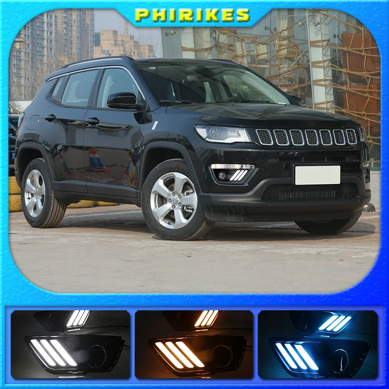 1 pair For Jeep Compass 2017 2018 2019 LED DRL Daytime Running Light Daylight yellow turn Signal lamp lights
1 pair For Jeep Compass 2017 2018 2019 LED DRL Daytime Running Light Daylight yellow turn Signal lamp lights