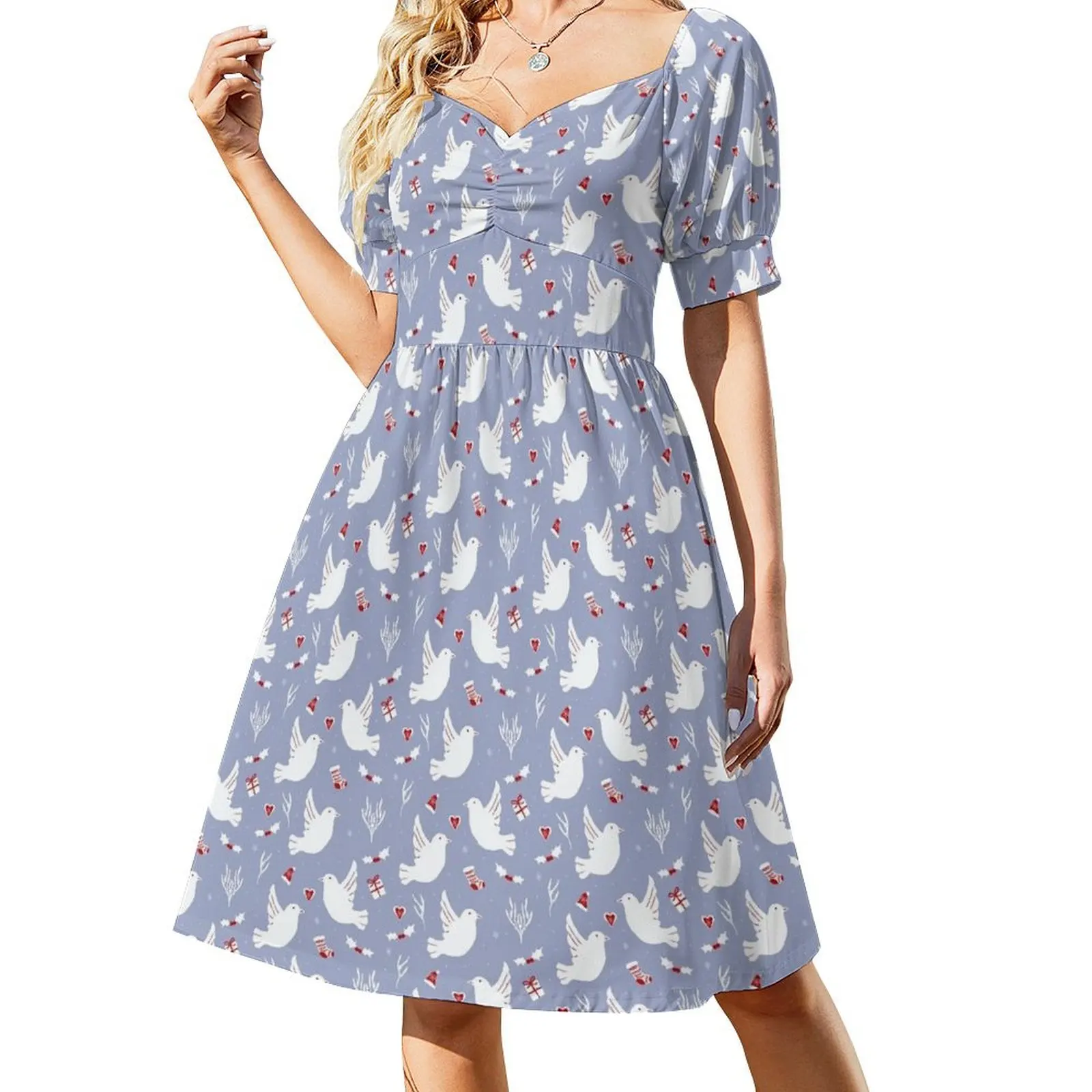 Turtle Doves Christmassy Pattern Short-Sleeved Dress women's evening dress 2025 dresses with long sleeves elegant women's sets
Turtle Doves Christmassy Pattern Short-Sleeved Dress women's evening dress 2025 dresses with long sleeves elegant women's sets