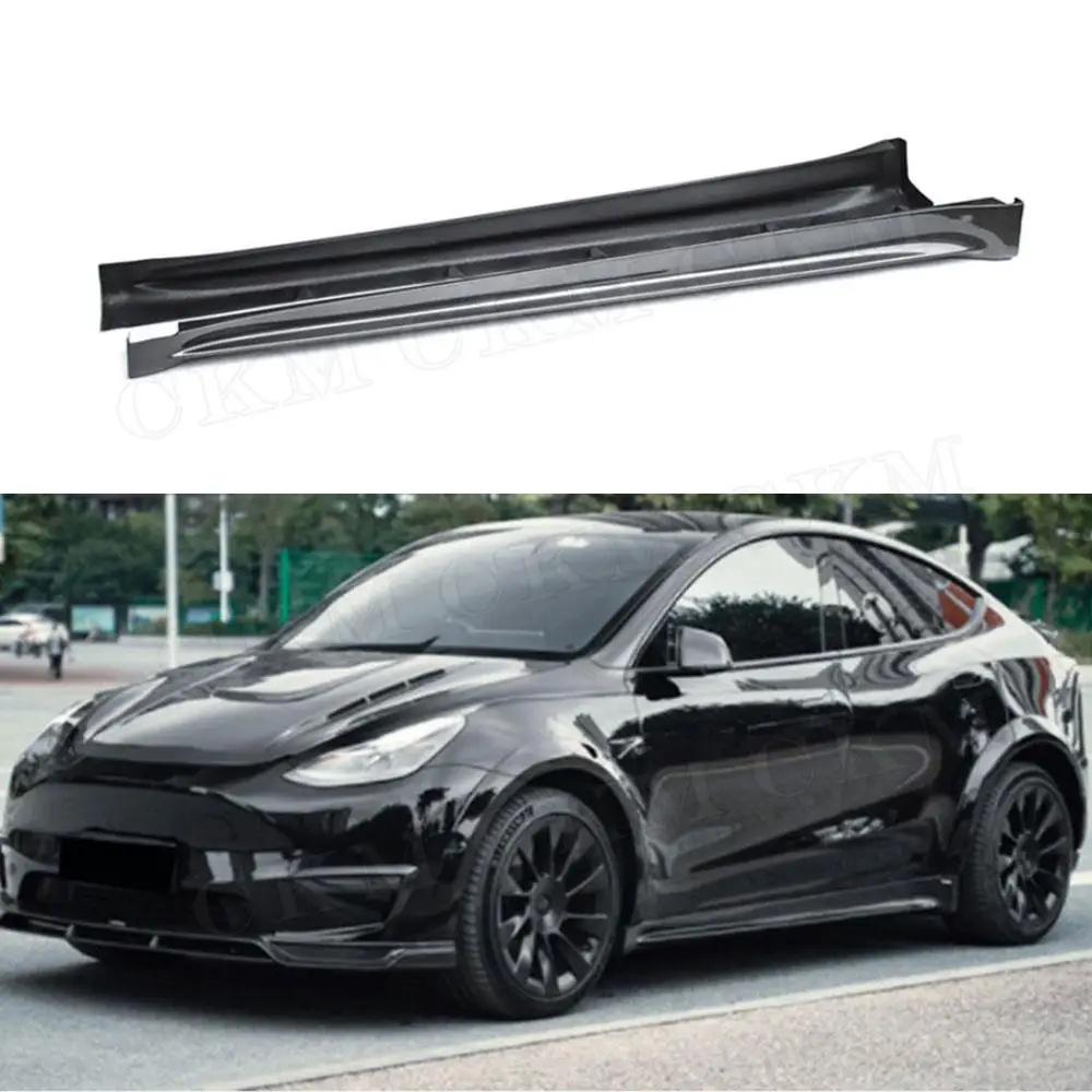 Carbon Fiber Material Side Bumper Skirts Body Kits Covers Accessories For Tesla Model Y Auto Car Styling
Carbon Fiber Material Side Bumper Skirts Body Kits Covers Accessories For Tesla Model Y Auto Car Styling