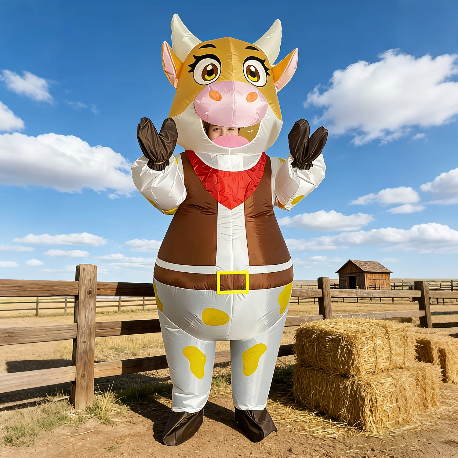 Cow inflatable clothing, animal cosplay carnival party cosplay costumes
Cow inflatable clothing, animal cosplay carnival party cosplay costumes