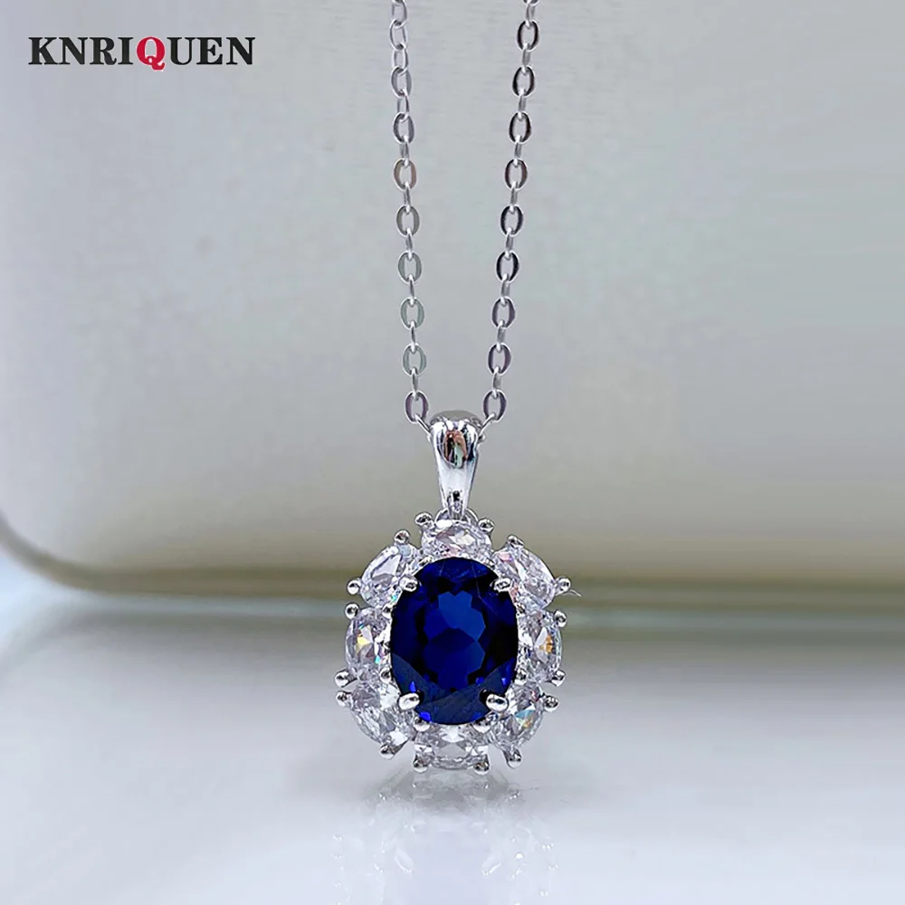 New Luxury 100% 925 Solid Silver 7*9MM Sapphire Gemstone Pendant Necklace for Women Wedding Party Fine Jewelry Anniversary Gift
New Luxury 100% 925 Solid Silver 7*9MM Sapphire Gemstone Pendant Necklace for Women Wedding Party Fine Jewelry Anniversary Gift