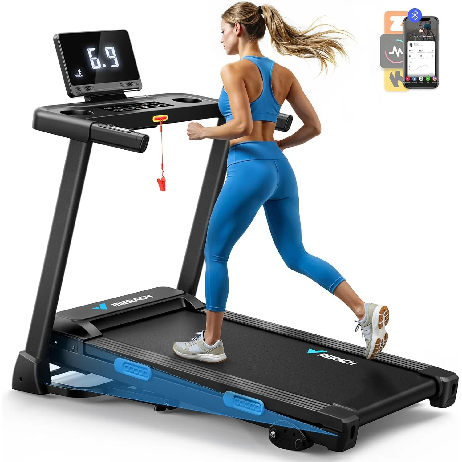 Foldable Treadmill with Incline, 7.5MPH Quiet Treadmills for Home with Double Deck Technology, 4 Silicone Shock Cushion
Foldable Treadmill with Incline, 7.5MPH Quiet Treadmills for Home with Double Deck Technology, 4 Silicone Shock Cushion