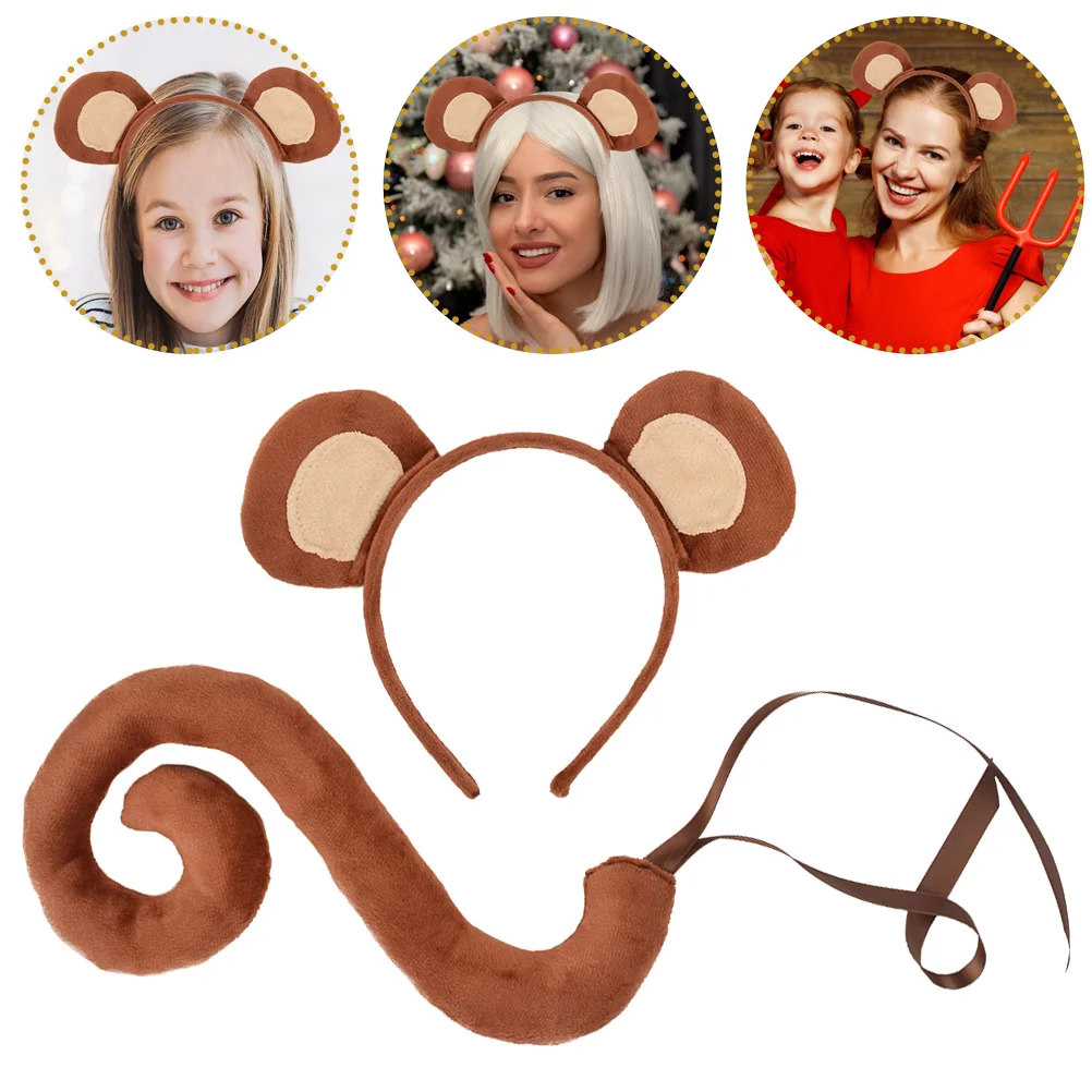 Monkey Headband Tail Bands Animal Costume for Kids Cosplay Set Decor Accessory Cloth Supplies Ear Child
Monkey Headband Tail Bands Animal Costume for Kids Cosplay Set Decor Accessory Cloth Supplies Ear Child