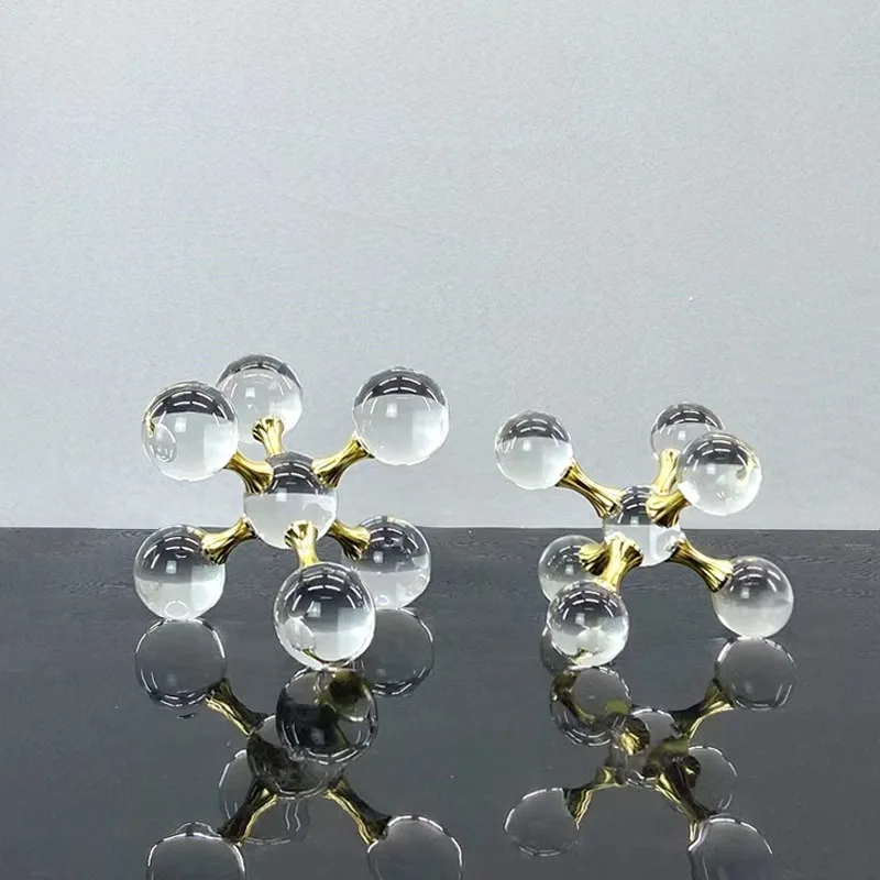 Modern Luxury Home Accessories Crystal Home Decoration Metal Crystal Molecule Ball Home Decoration
Modern Luxury Home Accessories Crystal Home Decoration Metal Crystal Molecule Ball Home Decoration
