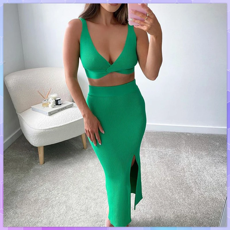 Vestidos Set Ankle-Length Dresses For Women 2022 Crop Top Sexy Party Outfit Elegant Solid Hollow Out Dress Sets Vestido Robe
Vestidos Set Ankle-Length Dresses For Women 2022 Crop Top Sexy Party Outfit Elegant Solid Hollow Out Dress Sets Vestido Robe