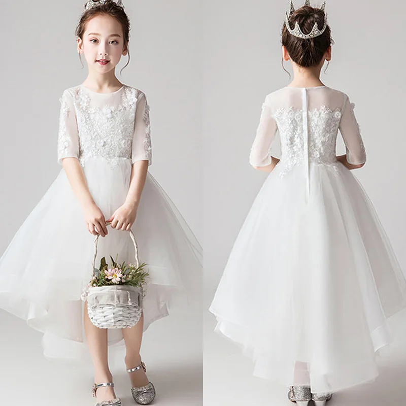Half Sleeves Flower Girl Dress For Wedding White Lace Ruffles Ball Gown Princess Kids Birthday Party First Communion Dress
Half Sleeves Flower Girl Dress For Wedding White Lace Ruffles Ball Gown Princess Kids Birthday Party First Communion Dress