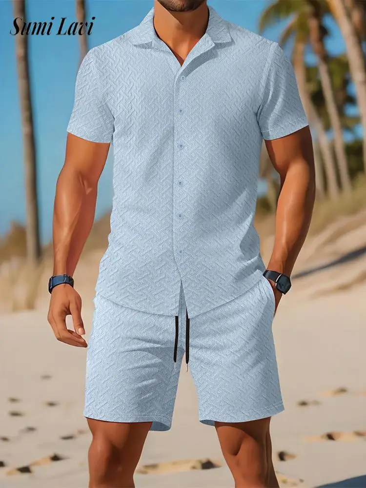 Daily Leisure Mens Solid Color Two Piece Sets Spring Summer New Casual Short Sleeve Shirt And Shorts Men Outfits Fashion Suits
Daily Leisure Mens Solid Color Two Piece Sets Spring Summer New Casual Short Sleeve Shirt And Shorts Men Outfits Fashion Suits