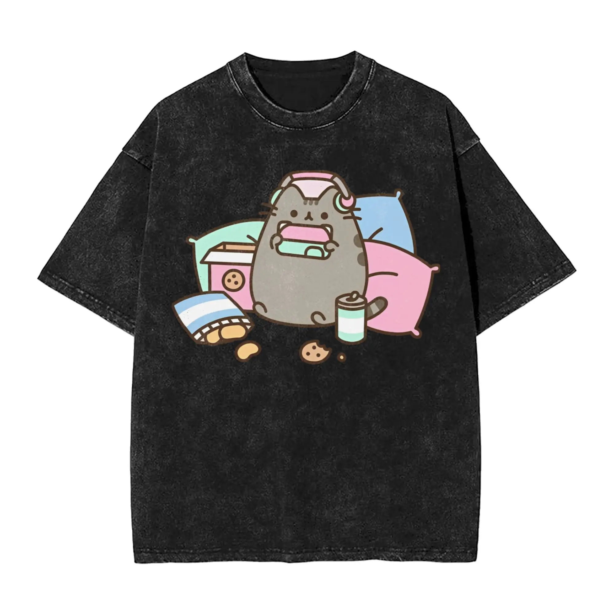 Мужская футболка Pusheen Cat Washed футболки Harajuku Kawaii мультфильм летняя футболка Y2K забавный принт повседневная одежда больших размеров
Мужская футболка Pusheen Cat Washed футболки Harajuku Kawaii мультфильм летняя футболка Y2K забавный принт повседневная одежда больших размеров